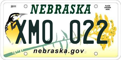 NE license plate XMO022