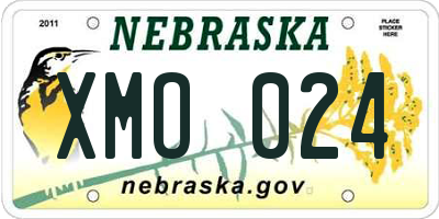 NE license plate XMO024
