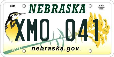 NE license plate XMO041