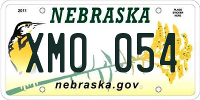NE license plate XMO054