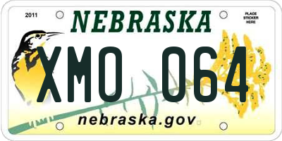 NE license plate XMO064