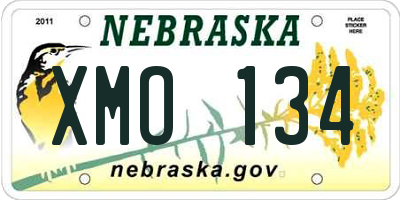NE license plate XMO134