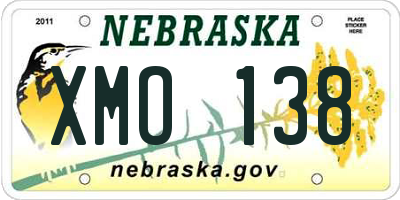 NE license plate XMO138