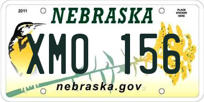 NE license plate XMO156