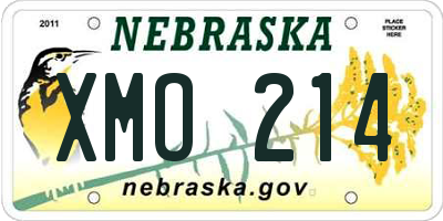 NE license plate XMO214