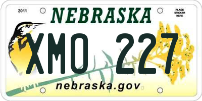 NE license plate XMO227