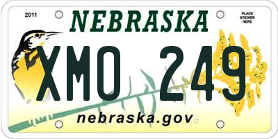 NE license plate XMO249