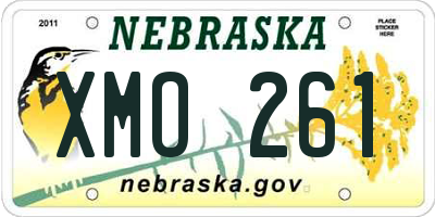 NE license plate XMO261
