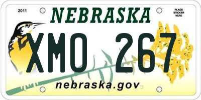 NE license plate XMO267