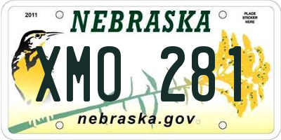 NE license plate XMO281