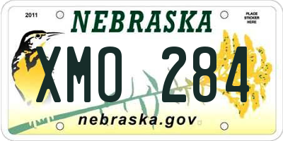 NE license plate XMO284