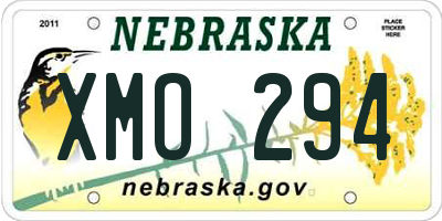 NE license plate XMO294