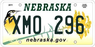 NE license plate XMO296