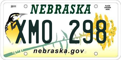 NE license plate XMO298