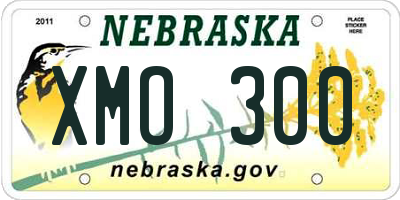 NE license plate XMO300