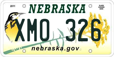 NE license plate XMO326