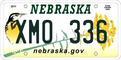 NE license plate XMO336