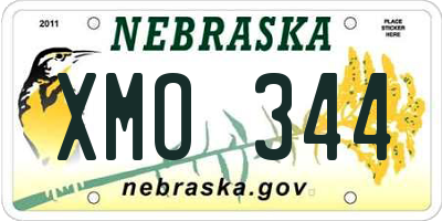 NE license plate XMO344