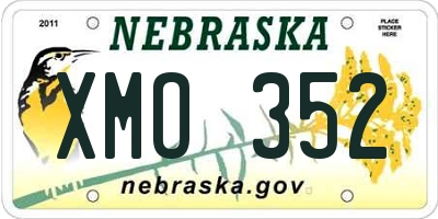 NE license plate XMO352
