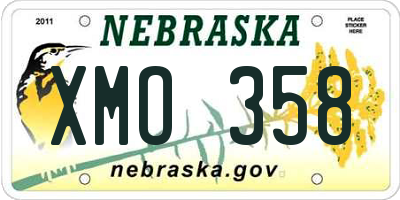 NE license plate XMO358