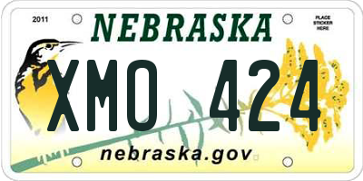 NE license plate XMO424