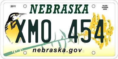 NE license plate XMO454