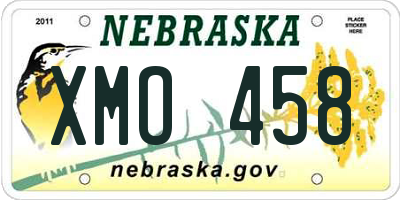 NE license plate XMO458