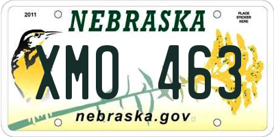 NE license plate XMO463