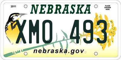 NE license plate XMO493
