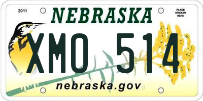 NE license plate XMO514