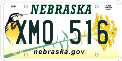 NE license plate XMO516