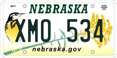 NE license plate XMO534