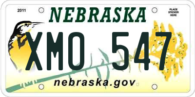 NE license plate XMO547
