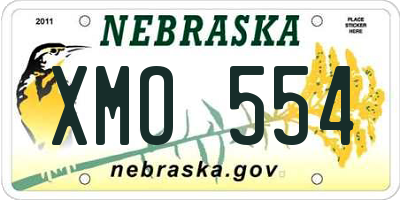 NE license plate XMO554