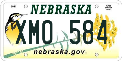 NE license plate XMO584