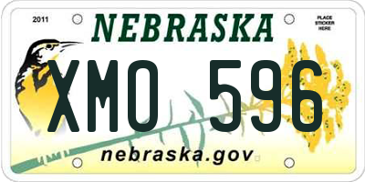NE license plate XMO596