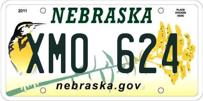 NE license plate XMO624