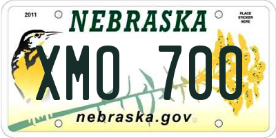 NE license plate XMO700