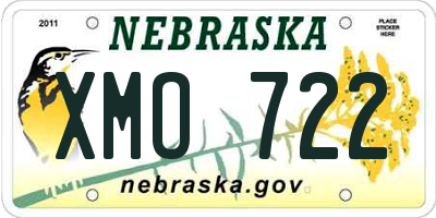 NE license plate XMO722