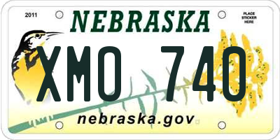 NE license plate XMO740