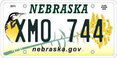 NE license plate XMO744