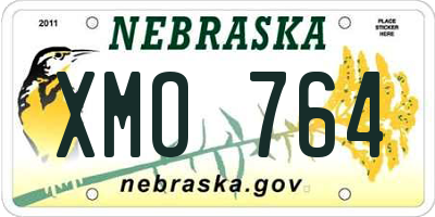 NE license plate XMO764