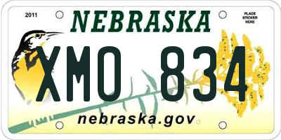 NE license plate XMO834