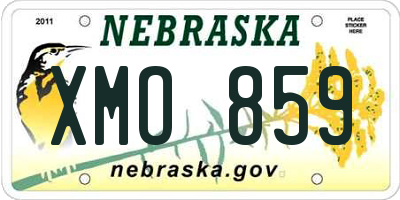 NE license plate XMO859