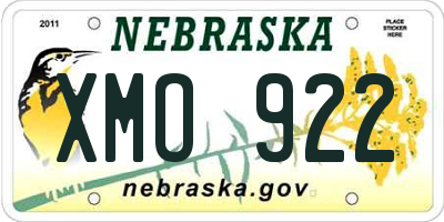 NE license plate XMO922