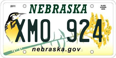 NE license plate XMO924
