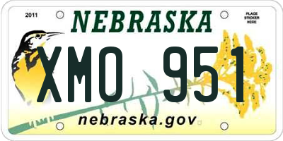 NE license plate XMO951