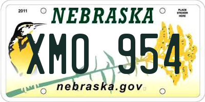 NE license plate XMO954