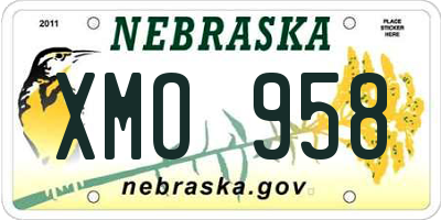NE license plate XMO958