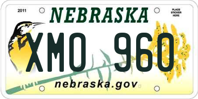 NE license plate XMO960